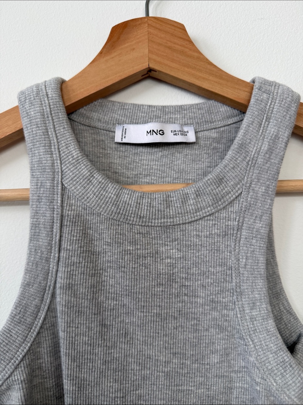 Mango Gray Ribbed Tank - Picture 2 of 3